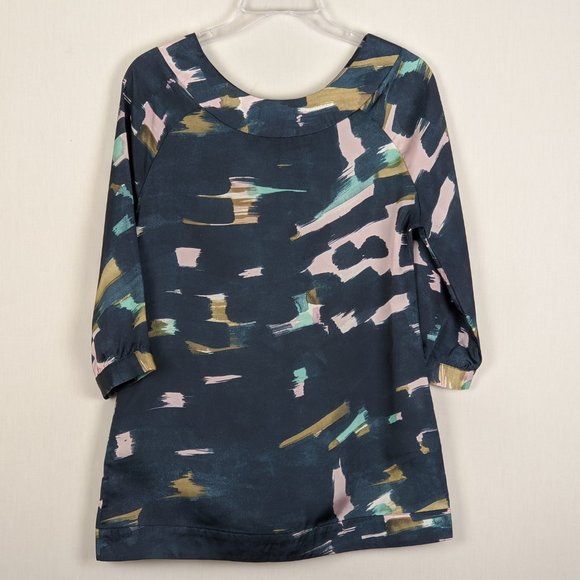 Tulle Ruffled career blouse sz S - Picture 2 of 6